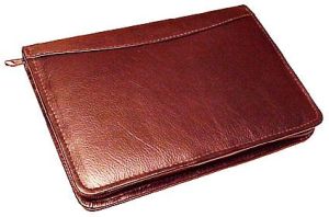 Brown Leather Portfolio File Folder