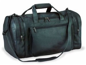 Black Leather Duffle Bag