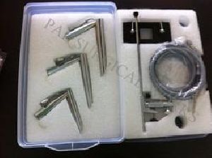 Fiberoptic Rigid Operating Laryngoscope Set