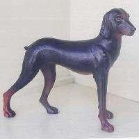 Leather Dog Statue