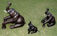 Leather Elephant Statues