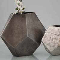 Nickel Textured Matte Vase