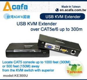 VGA USB KVM Extender Over CAT5e/6 Up To 300m