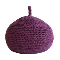 Onion Shape Knitted Pouf