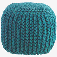 Square Knitted Pouf