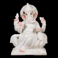 White Marble Lord Ganesha Statues