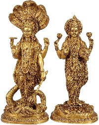 vishnu laxmi god statues