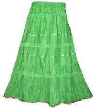 Green Tier Long Skirt