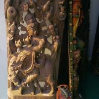 Lord Krishna Wooden Idol