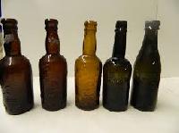 old glass beer bottles