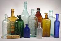 old glass liquor bottles