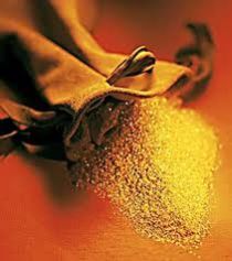 Allvuial Gold Dust and Bar