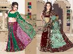 Indian Embroidered Partywear Saree