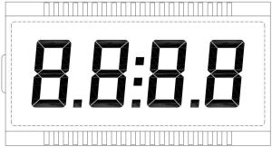4 Digits Transflective LCD