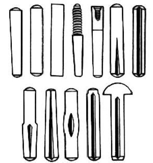 TAPPER PINS, DOWEL PINS, CYLINDRICAL PINS AND GROOVED PINS