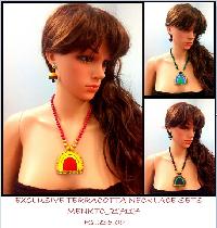 Amazing Intricate Shapes Terracotta Necklace Sets