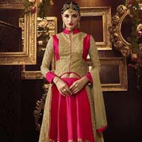 Prodigious Patch Border Work Hot Pink A Line Lehenga Choli