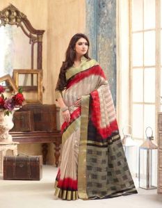 Tiptop Multi Color Tussar Silk Saree