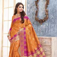 Wonderous Rust Tussar Silk Saree