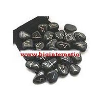 Black agate rune stones