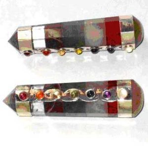 Sterling Silver Wand With 7 Chakra Gemstones