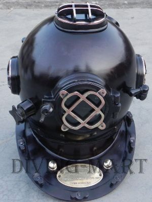 Morse-U-S-Navy-Mark-V-Solid-Steel-amp-Brass-Divers-Helmet