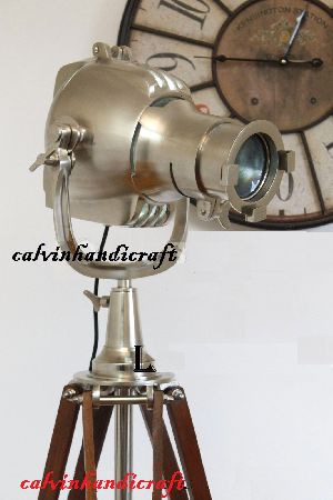 1940's Hollywood Studio Tripod Lamp Hand Made Replica Titanic Ship Light