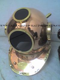 Black Glass 18 Inch Copper Diving Helmet