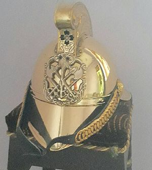 Brass Finish New Reproduce Fire Man Fire Fighter Chief Helmet