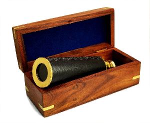Telescope Wooden Box, Handheld Pirate Scope