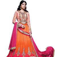 Designer Lehngha Choli in Orange Color