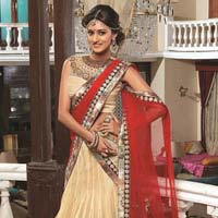Chikoo Heavy Embroidered and handworked Net  Semi Stitched Designer Lehenga Choli With Blouse