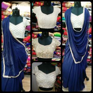 Navy Blue Georgette Sarees