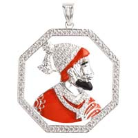 925 silver shivaji maharaj pendant