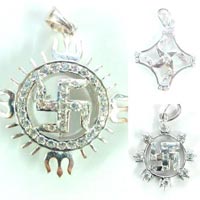 925 silver swastik pendants