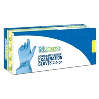 Nature Nitrile Powder Free Examination Gloves 3.5gr