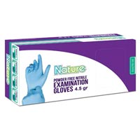 Nature Nitrile Powder Free Examination Gloves 4.5gr