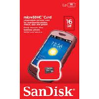 SANDISK memory SDHC cards 16 GB