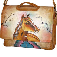 1HP Horse Hand Painted Leather Handbags