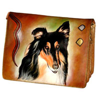 6HP Dog Face Hand Painted Leather Fashion Bags