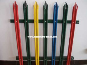 Palisade Fence With Galvanize and PVC Coating