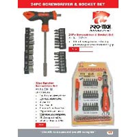 24 pc screw driver & socket set