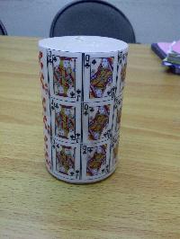playing card design printing Cylinderical candle