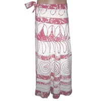 Batik Print Sarong Wrap Skirt