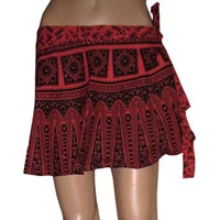 Cotton Mini Wrap Around Skirt