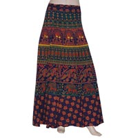 Indian 2014 Latest Cotton Long Wrap Skirt