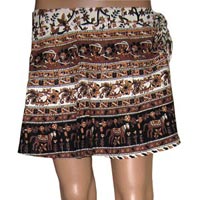 Indian Short & Mini Cotton Wrap Skirt
