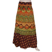 Indian Summer Cotton Wrap Skirt
