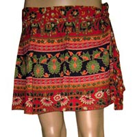 Ladies Cotton Short Wrap Skirts