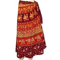 Latest Rajasthani Print Cotton Wrap Around Skirt